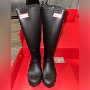 HUNTER original tall black rain boot size 10 brand new